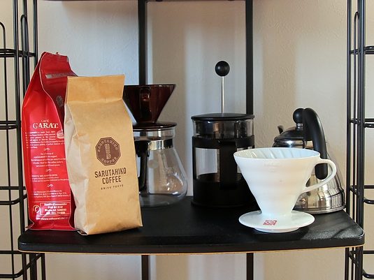 コーヒー器具とよく使っているコーヒー豆