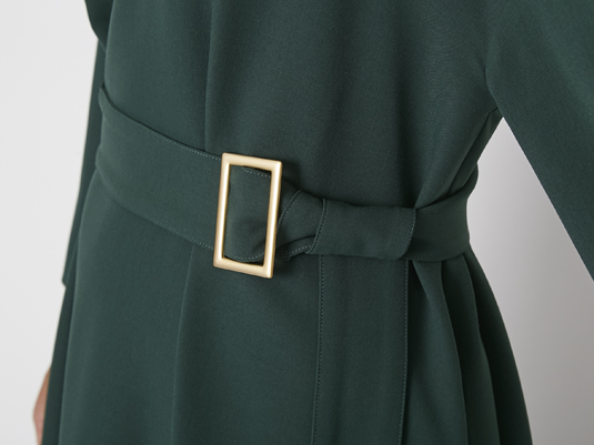 Kilka 洗えてシワになりにくいウエストベルトワンピース スタイルストア