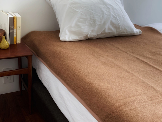 防虫加工の国産キャメル敷き毛布パット シングル スタイルストア