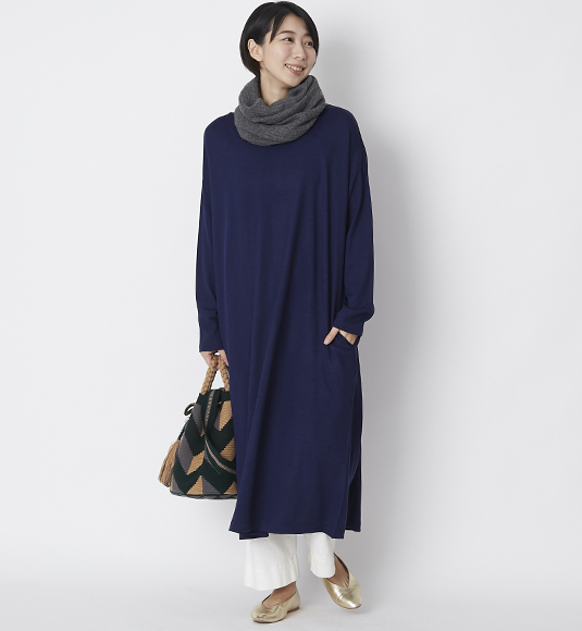 Sirenemermaid ウォッシャブルウール ボックスワイドワンピース スタイルストア