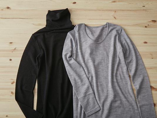 DAYS/ウールフライスUネックTシャツ